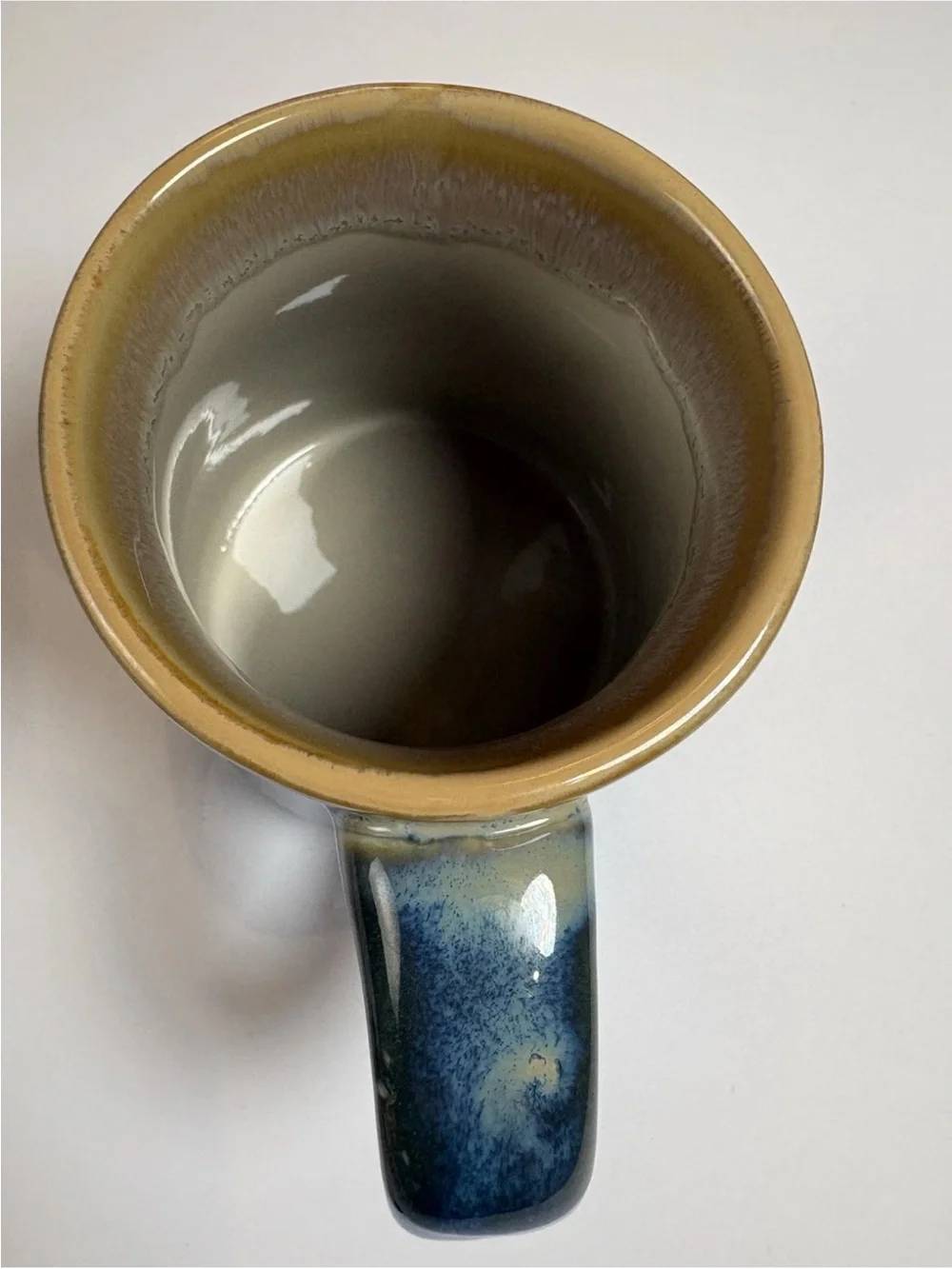 Blue and Tan Ceramic Nurse Mug with Inspirational Message